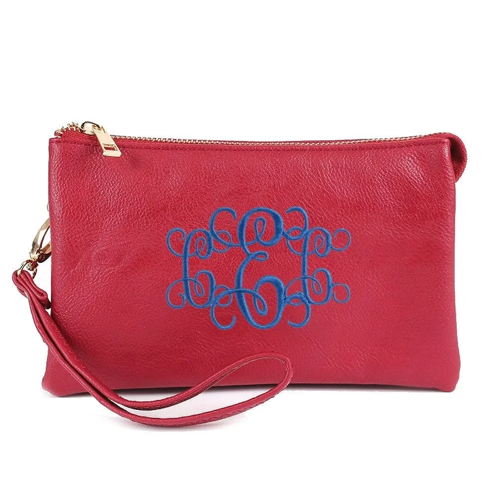 7013 Monogrammable Three Compartments Crossbody Bag