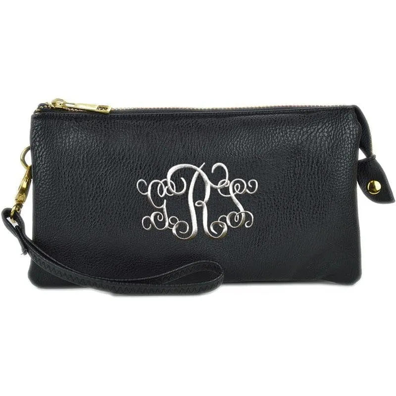 7013 Monogrammable Three Compartments Crossbody Bag