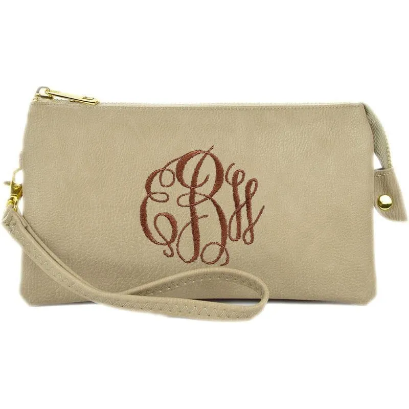 7013 Monogrammable Three Compartments Crossbody Bag