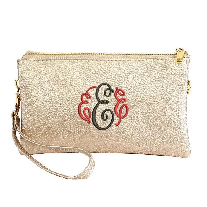 7013 Monogrammable Three Compartments Crossbody Bag