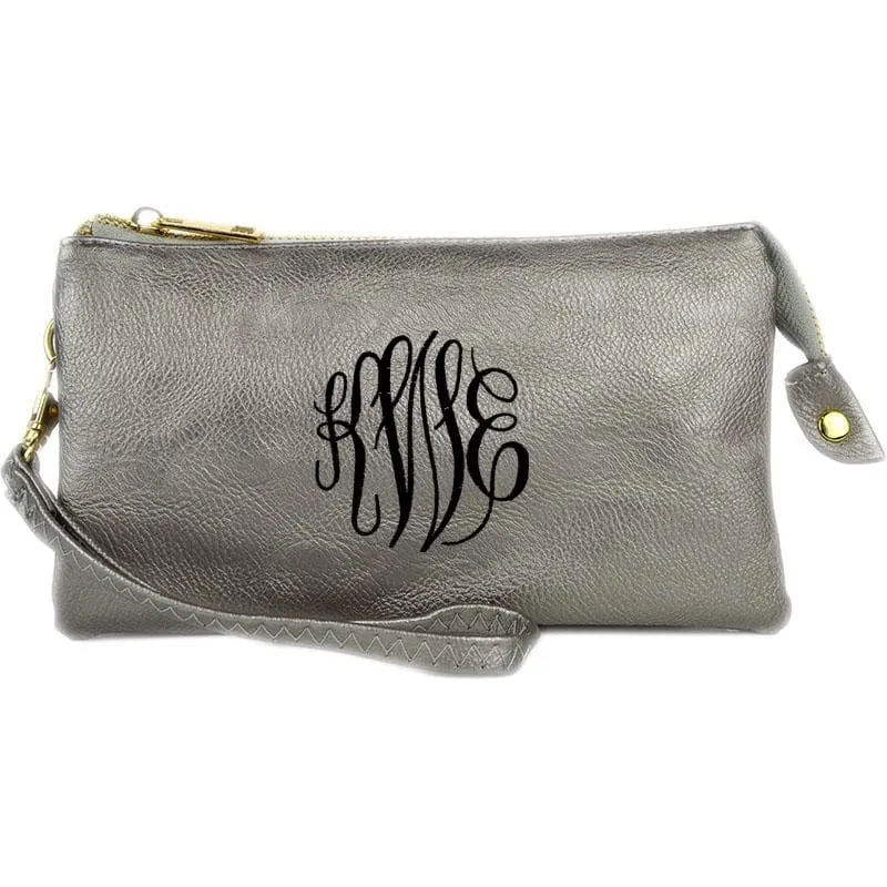 7013 Monogrammable Three Compartments Crossbody Bag