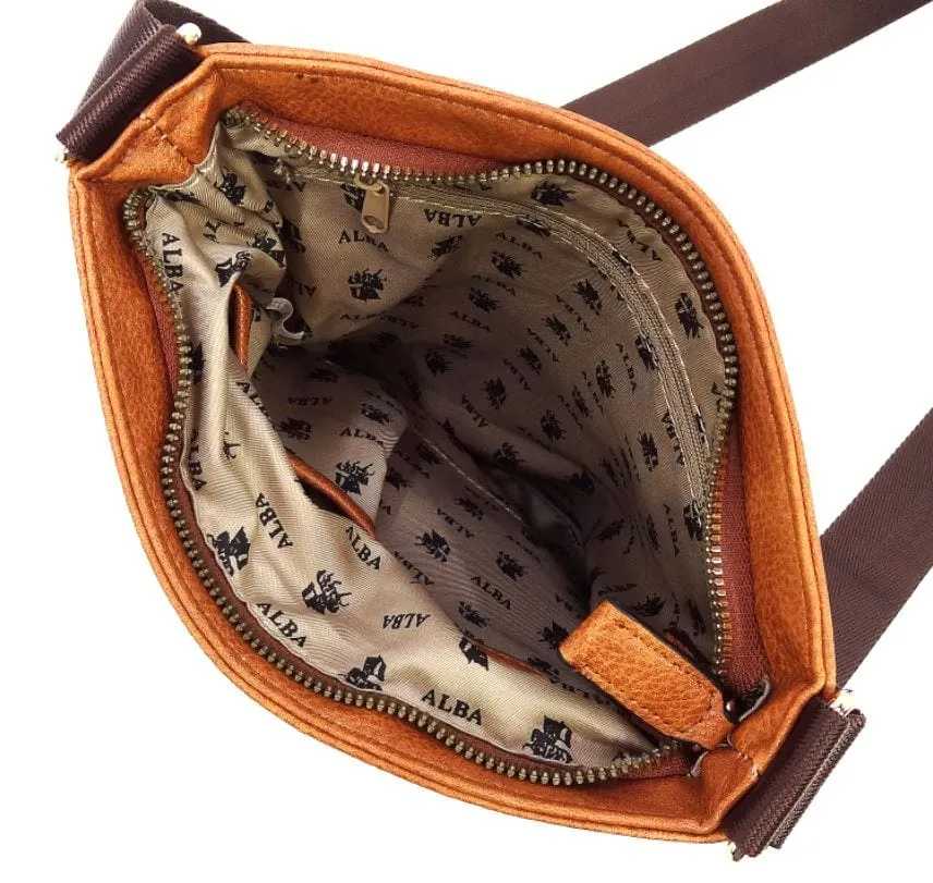 AD1238 Front Zippered Crossbody Bag