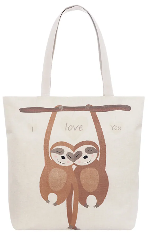 AO816 Monkey Print Tote Canvas Bag