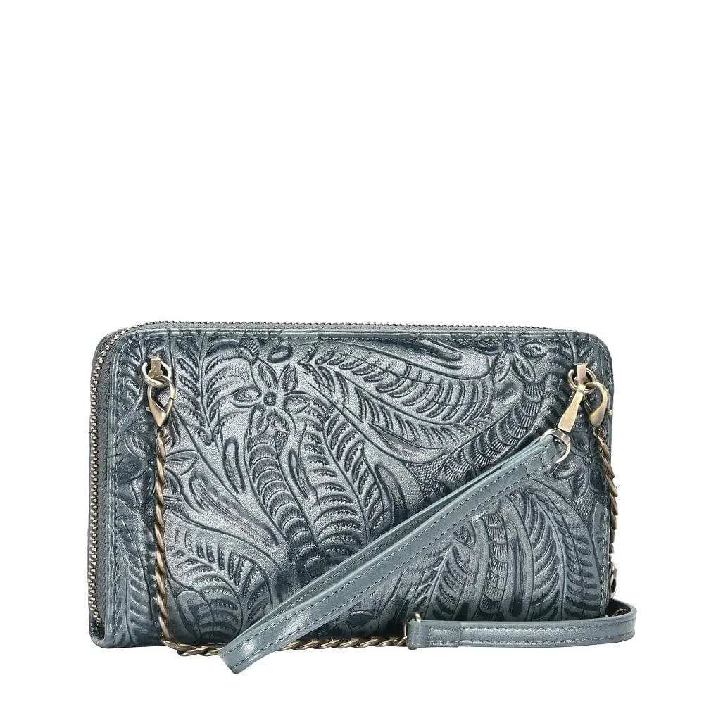 BGA3798 Floral Design Crossbody Wallet