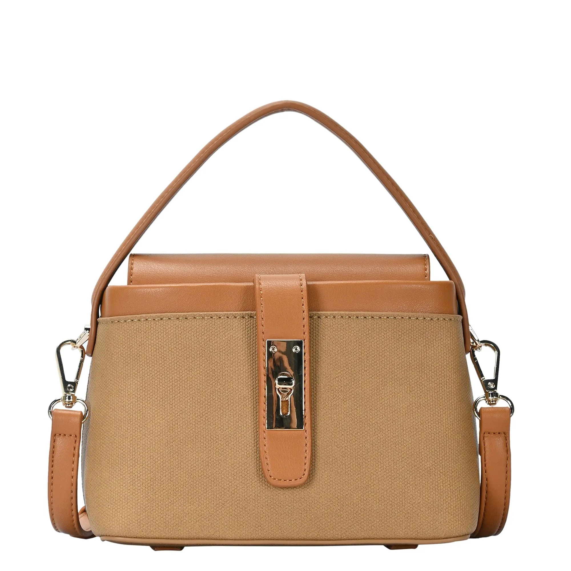 BGW6567 Melanie Twist Lock Satchel/Crossbody Bag