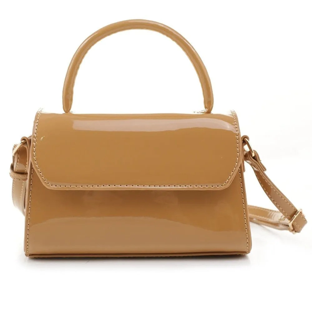 BJ6308PE Micro Paten Leather  Top Handle Crossbody