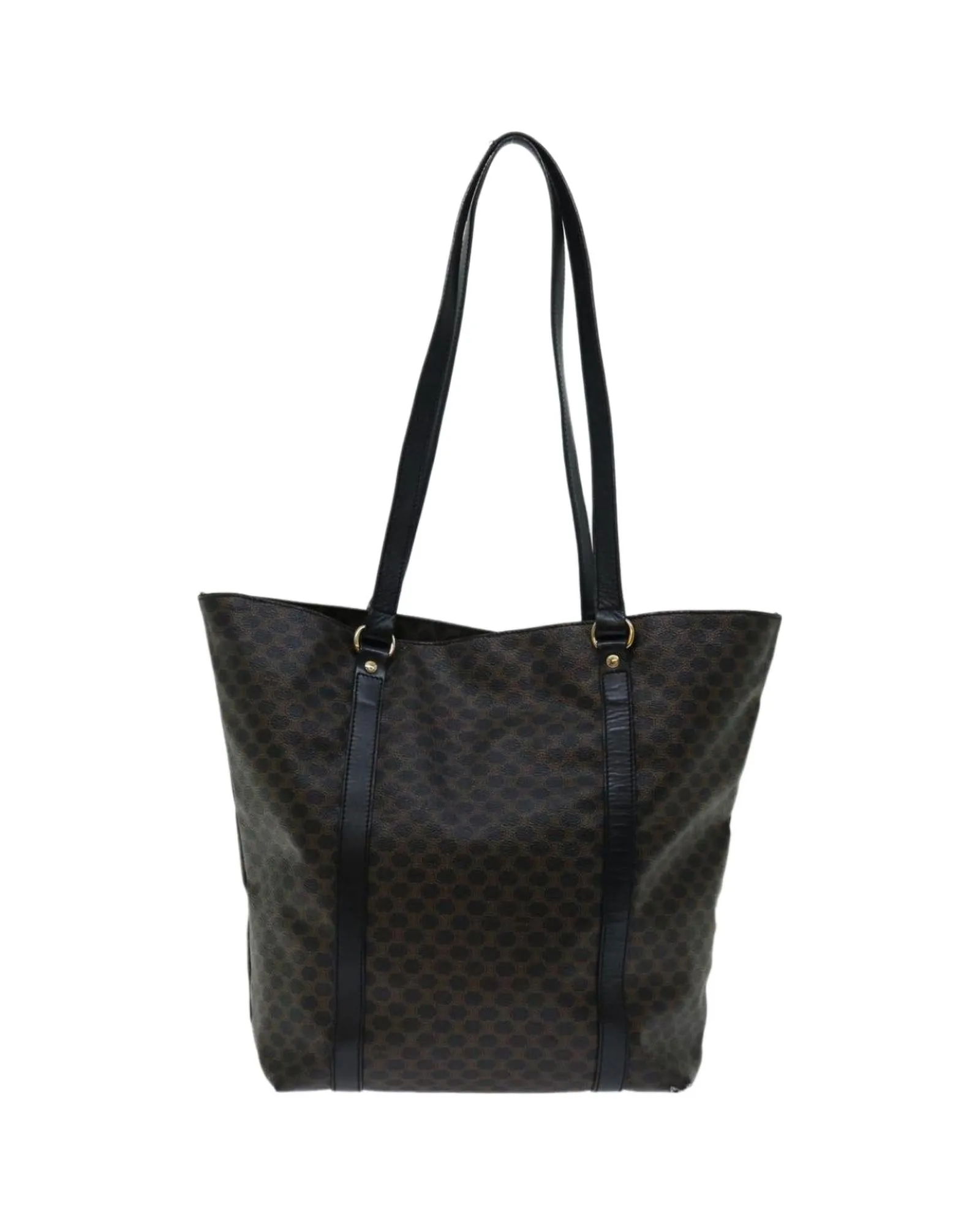 Black Macadam Canvas Tote Bag with PVC Leather Trim - Authentic CELINE