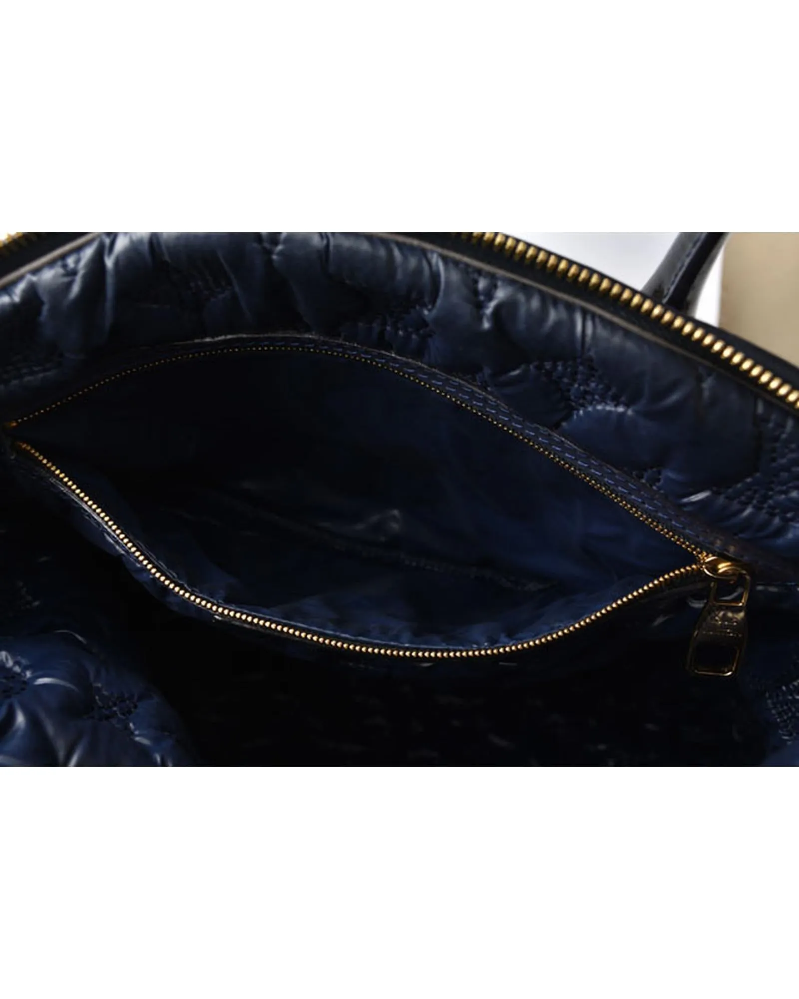 Blue Nylon/Leather Tote Bag - Monogram De Jour Series