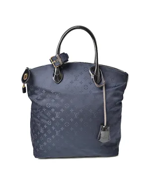 Blue Nylon/Leather Tote Bag - Monogram De Jour Series