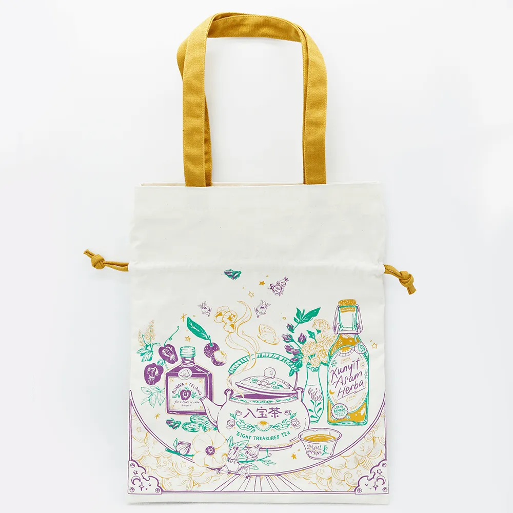 Botanical Apothecary Drawstring Tote Bag