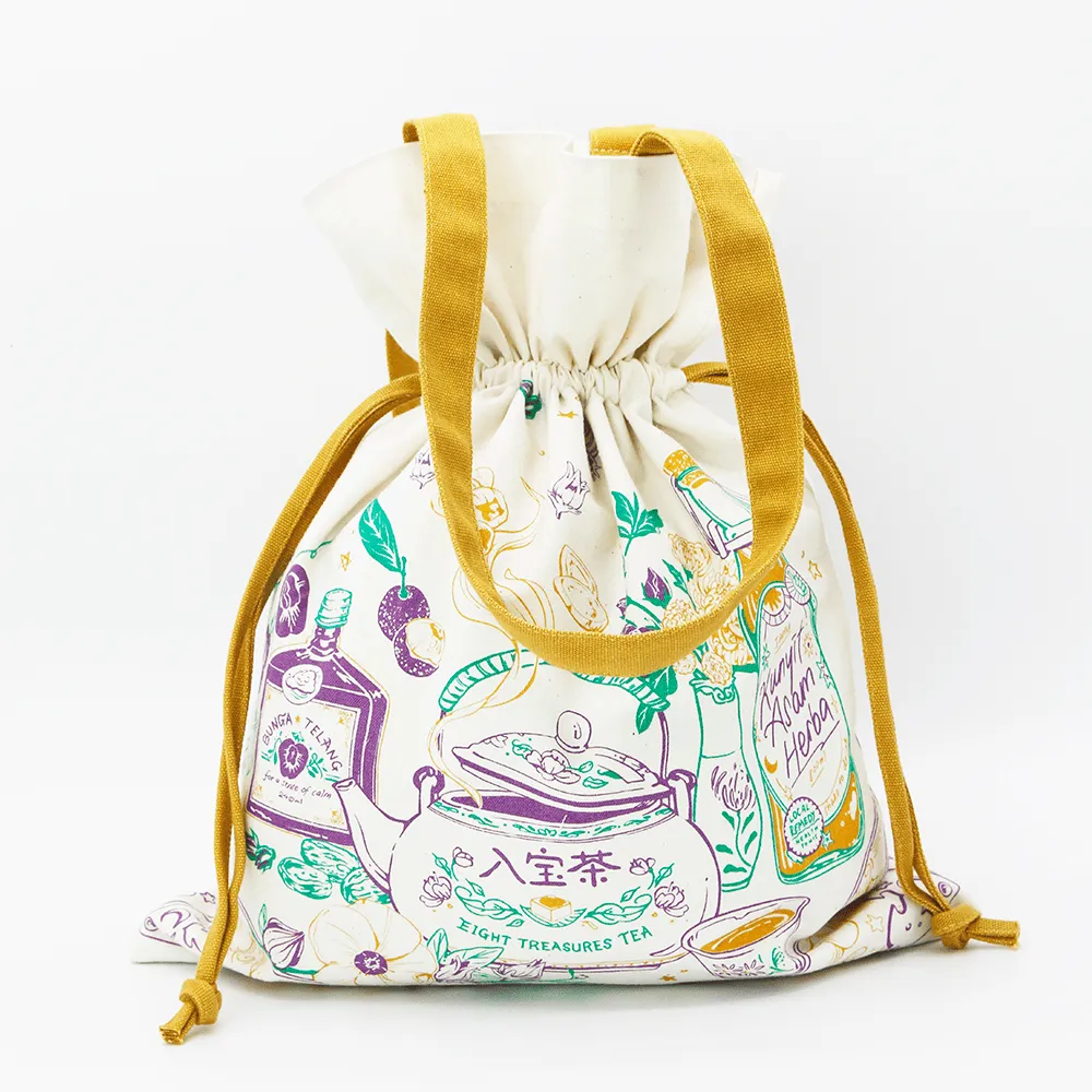 Botanical Apothecary Drawstring Tote Bag