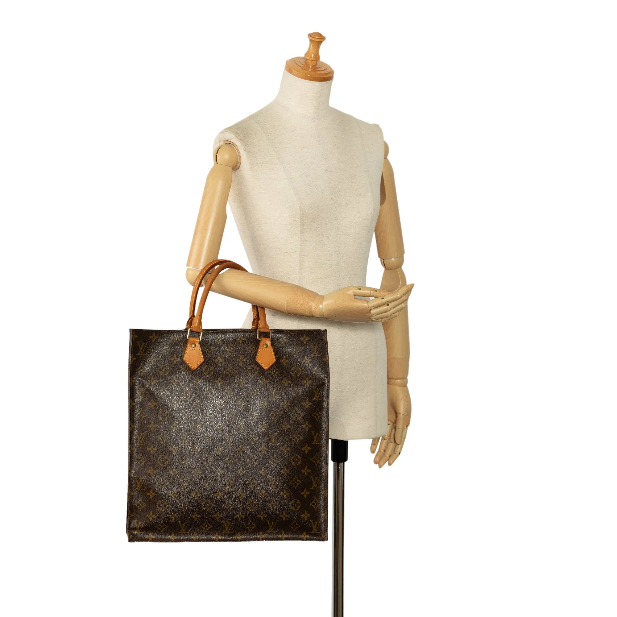 Brown Louis Vuitton Monogram Sac Plat Tote Bag