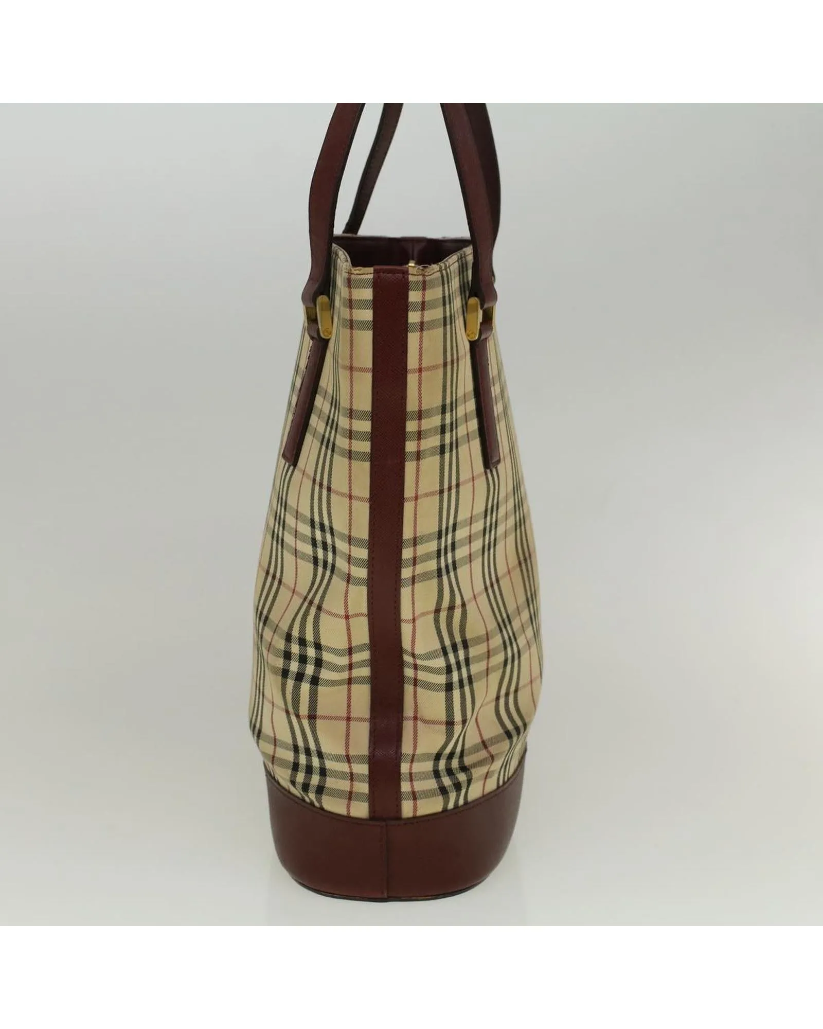 Stylish Canvas Tote Bag with Classic Checkered Pattern Design