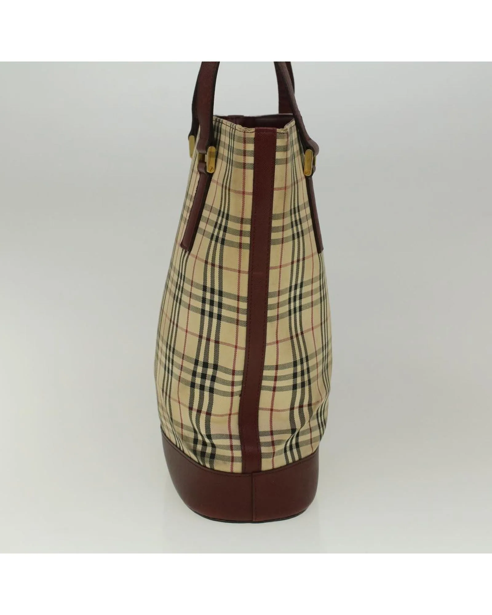 Stylish Canvas Tote Bag with Classic Checkered Pattern Design