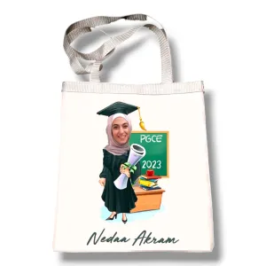 Caricature tote bag