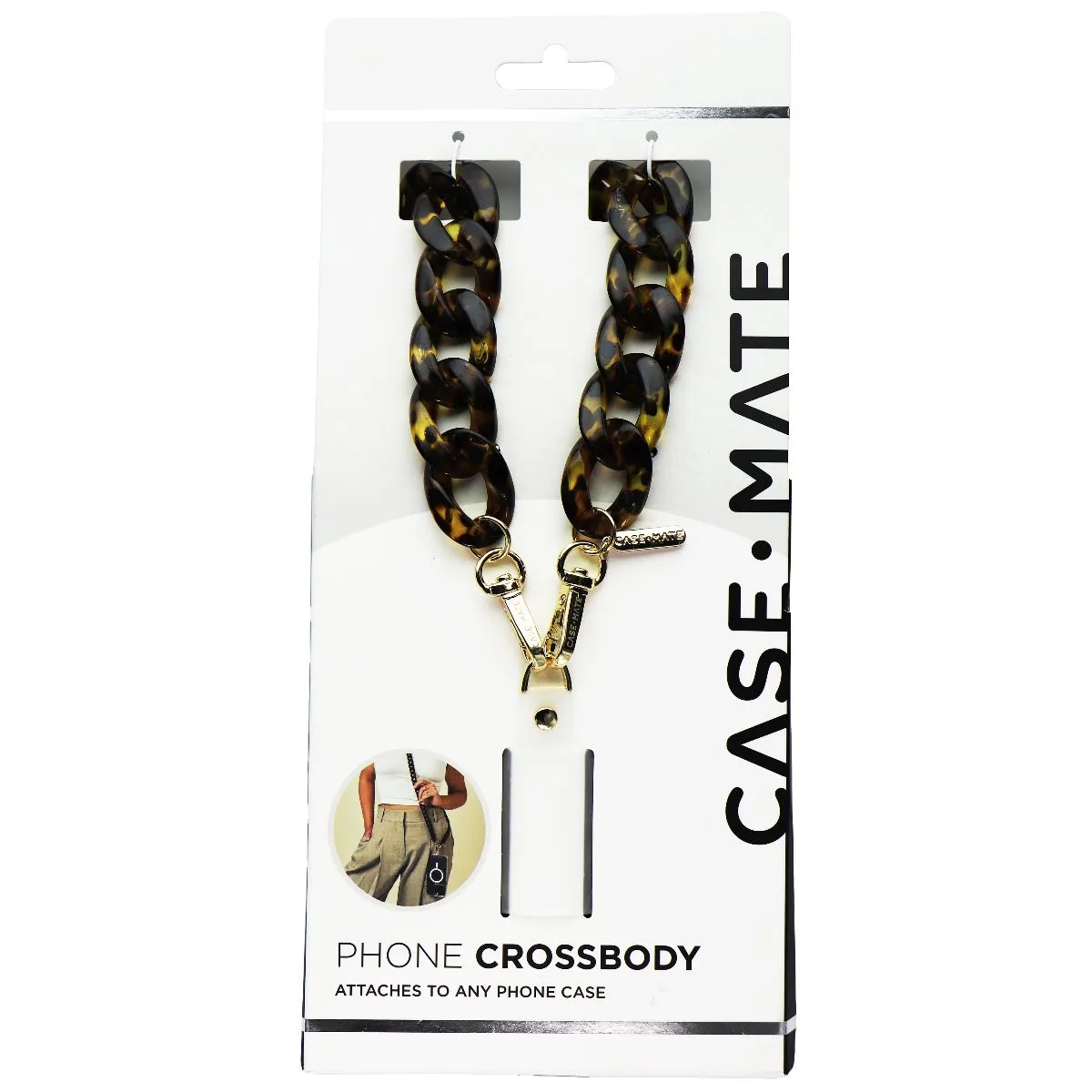 Case-Mate Crossbody Phone Lanyard / Chain- Tortoiseshell