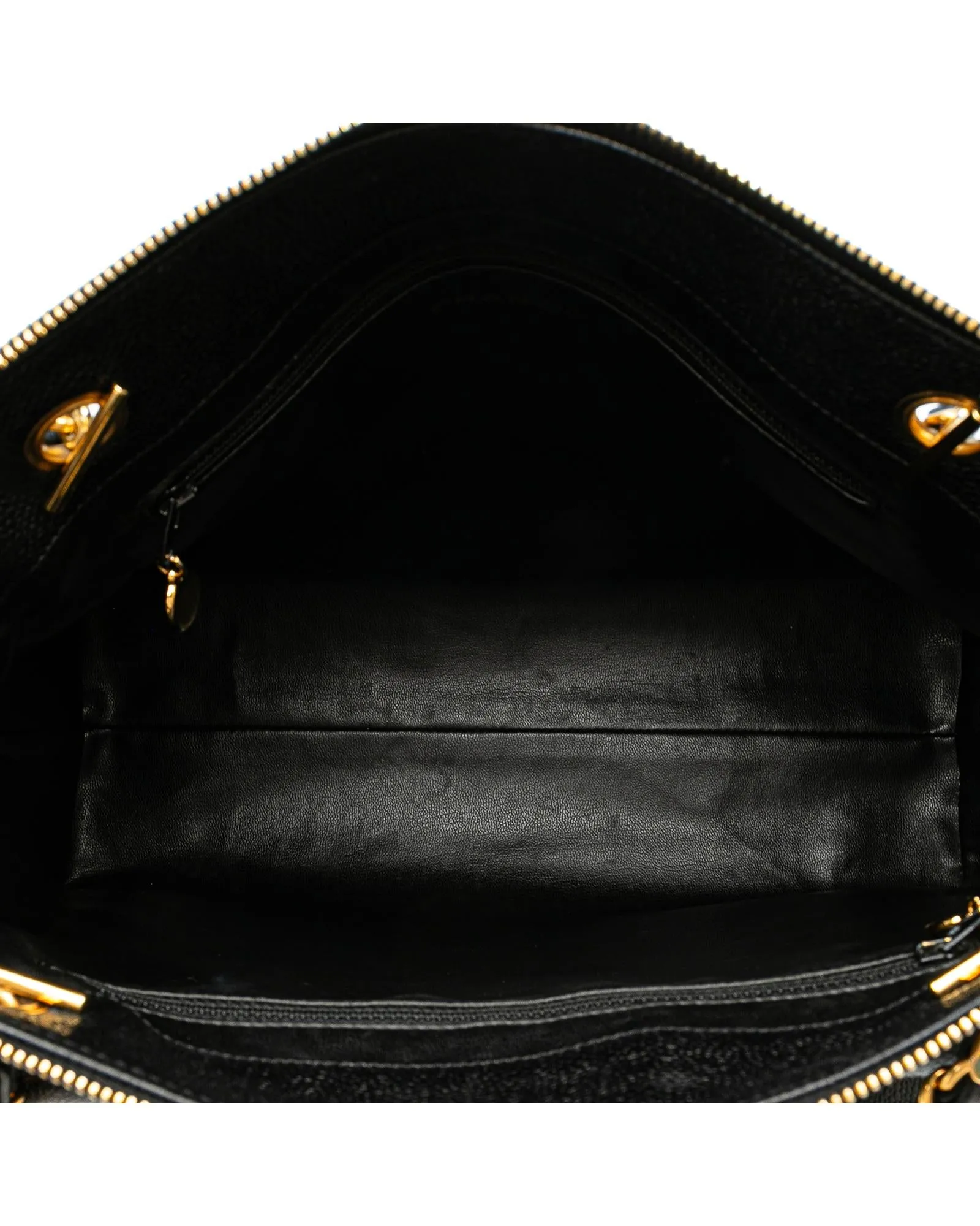 Chanel Classic Double Flap Medium Tote Bag Black Caviar Leather