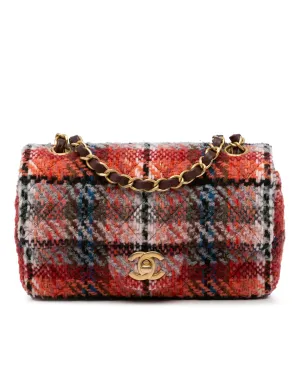 Chanel Classic Double Flap Mini Shoulder Bag in Multicolor Tweed