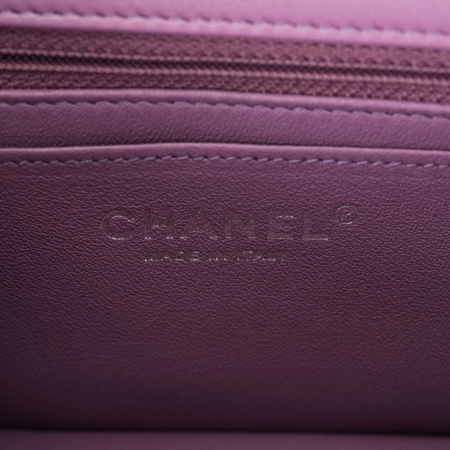 Chanel Purple Quilted Lambskin Rectangular Mini Classic Flap Bag Silver Hardware