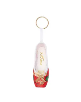 Christmas Mini Pointe Shoe Keychain