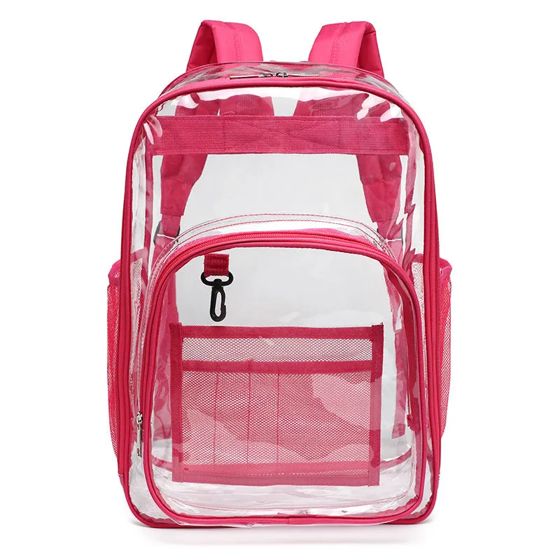 deanwangkt Cross-Border  Environmental Protection PVC Transparent Backpack Fashion Waterproof Student Schoolbag Transparent Bag Gel Bag