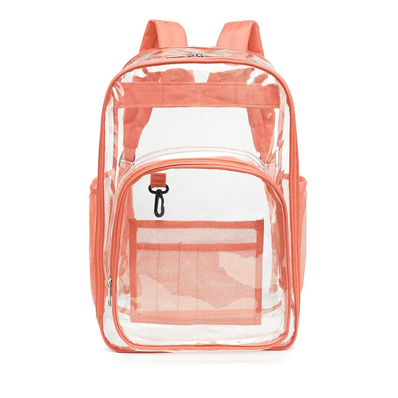 deanwangkt Cross-Border  Environmental Protection PVC Transparent Backpack Fashion Waterproof Student Schoolbag Transparent Bag Gel Bag