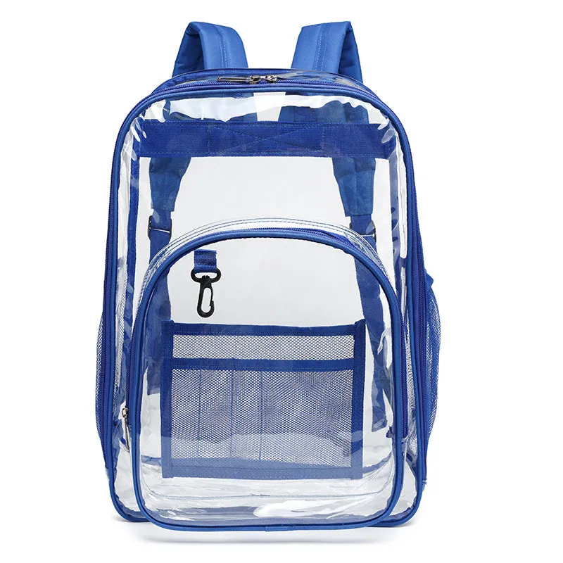 deanwangkt Cross-Border  Environmental Protection PVC Transparent Backpack Fashion Waterproof Student Schoolbag Transparent Bag Gel Bag