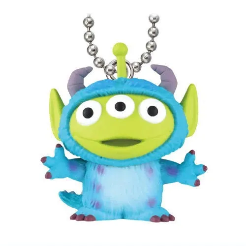 Disney Pixar Alien Purapura Mascot Takara Tomy 1.5-Inch Mini-Figure Key Chain