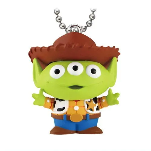 Disney Pixar Alien Purapura Mascot Takara Tomy 1.5-Inch Mini-Figure Key Chain