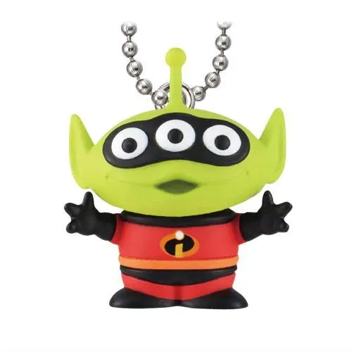 Disney Pixar Alien Purapura Mascot Takara Tomy 1.5-Inch Mini-Figure Key Chain