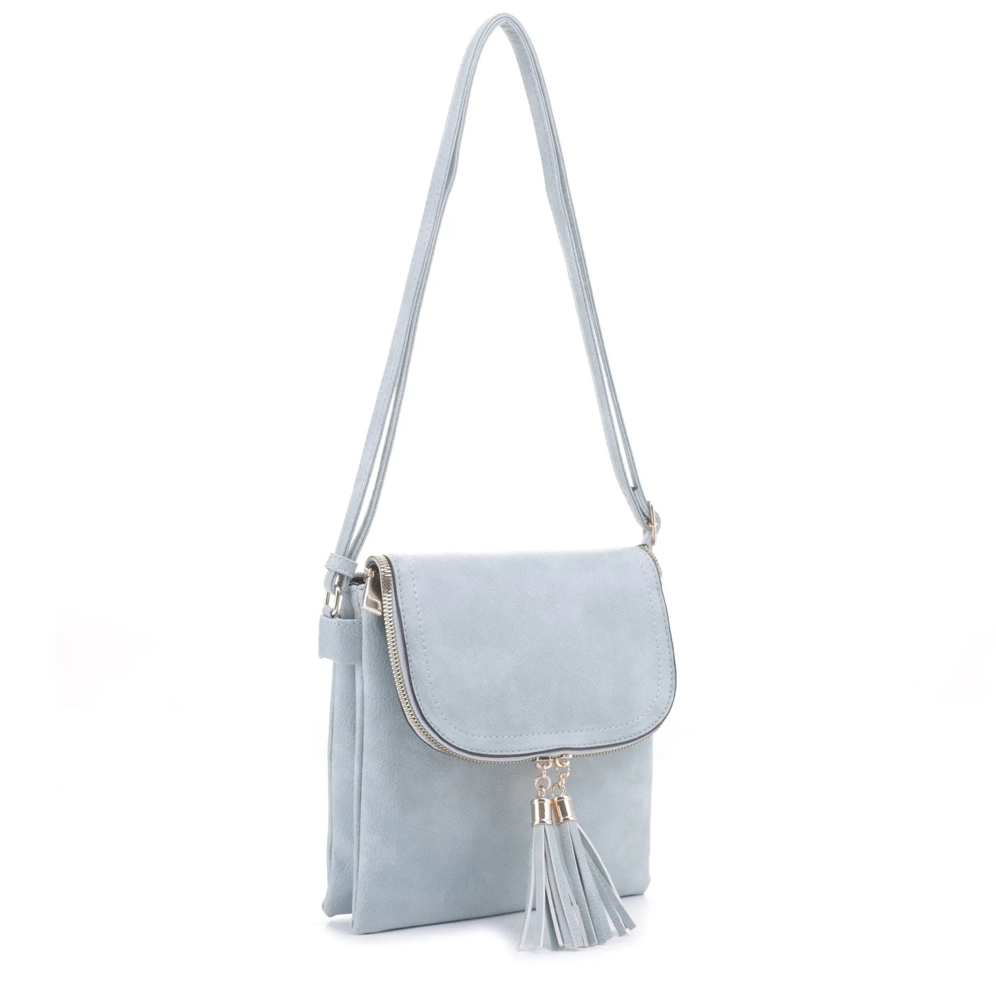 DJ96152 BJ6152 Monogrammable Flap-over Two Compartment Crossbody With Tassels