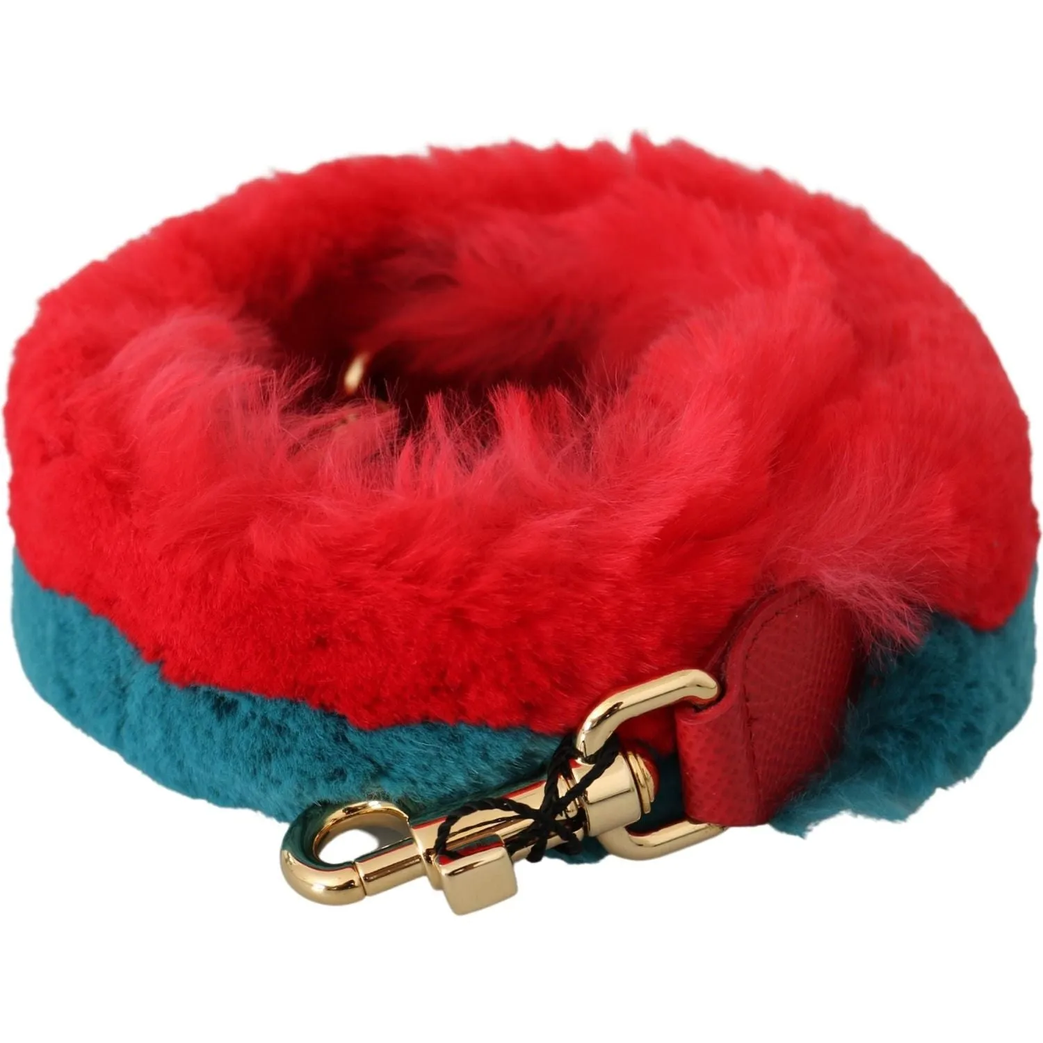 Dolce & Gabbana Elegant Red Lapin Fur Shoulder Strap