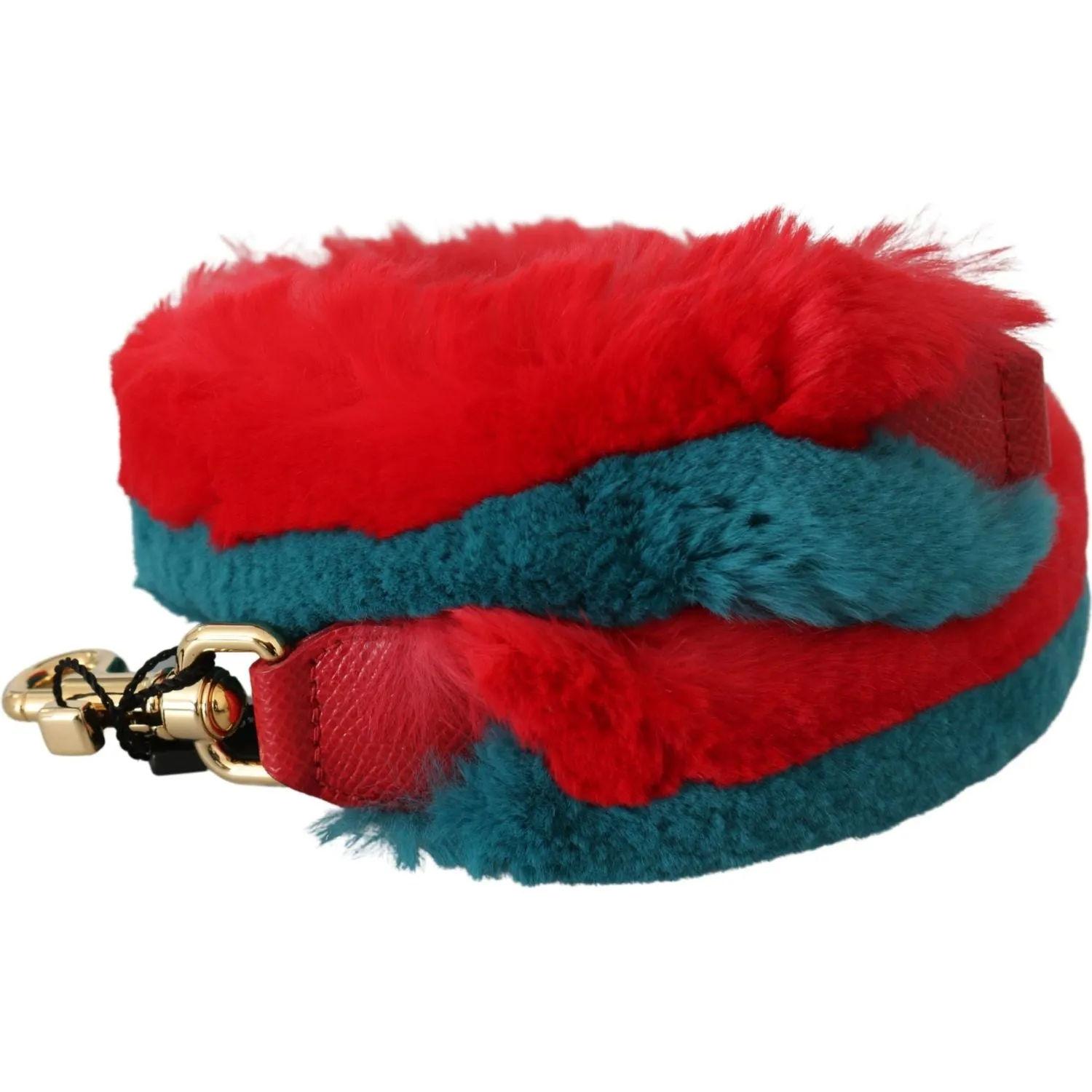 Dolce & Gabbana Elegant Red Lapin Fur Shoulder Strap