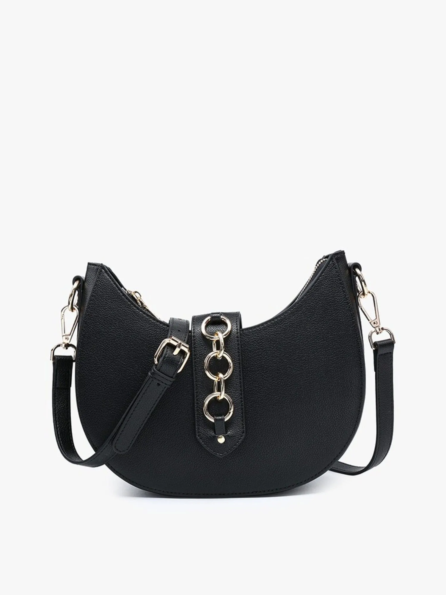 EH2450 Euphemia Half-Moon Crossbody w/ Metal Ring