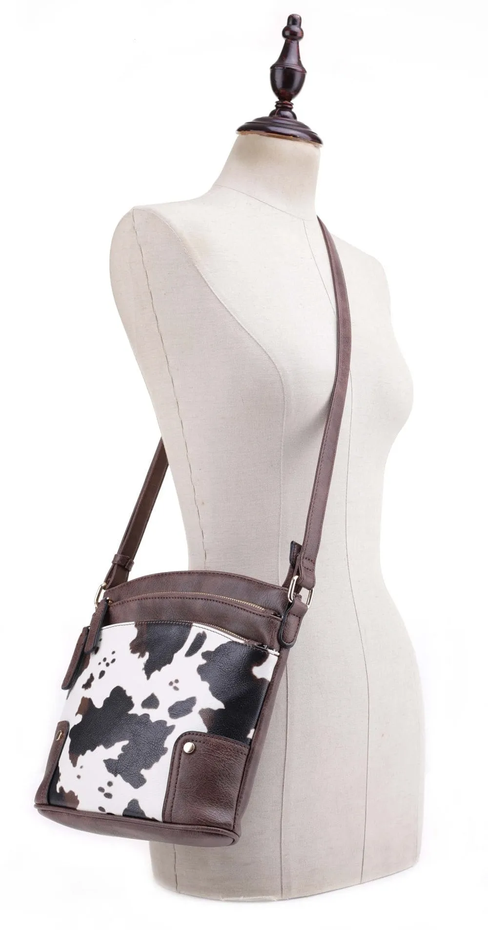 EJ60065C Cow Printed Shoulder Crossbody Bag