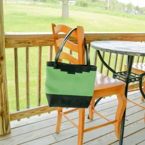 Green Leather Western Tote Bag