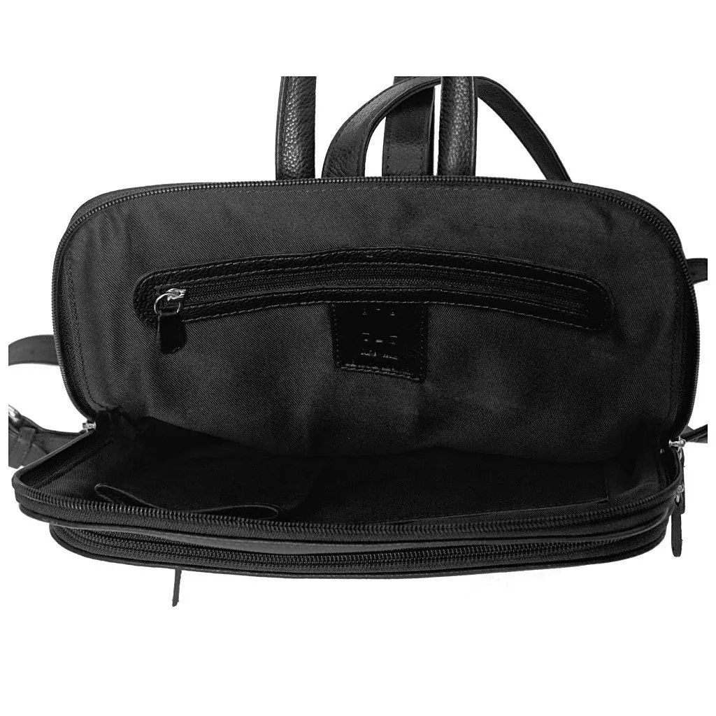 Leather Backpack in Black