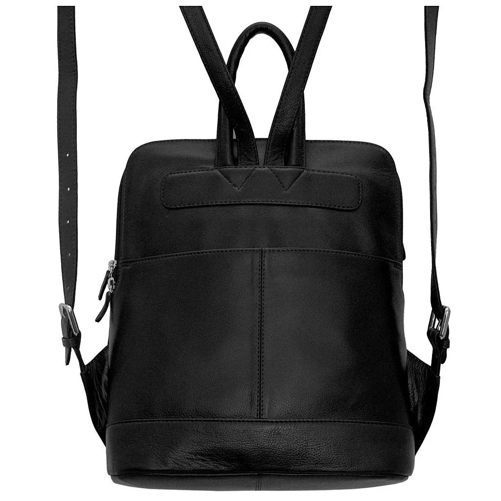 Leather Backpack in Black