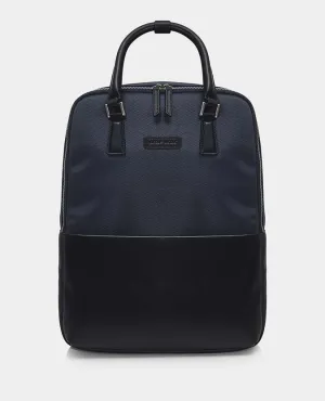 Leather-Trimmed Backpack