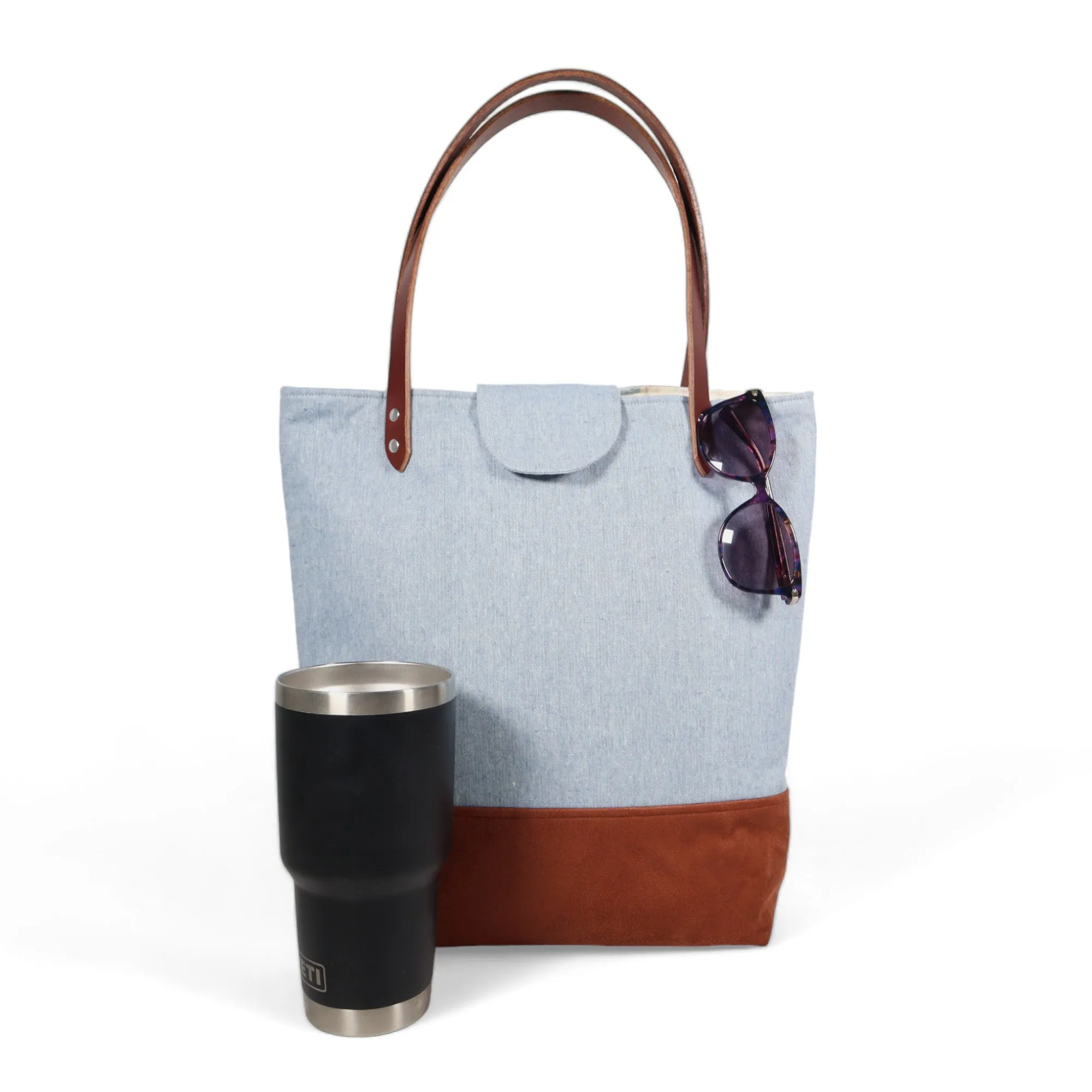 Lincoln Tote Bag Complete Kit - Blue Linen