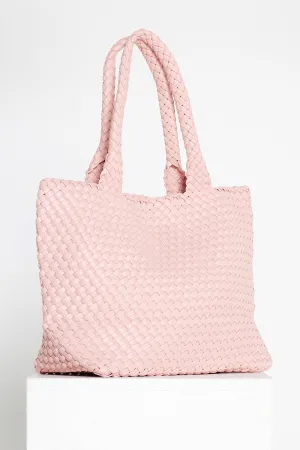 Lois Woven Bag & Clutch  - Pink