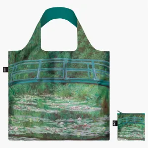 Loqi Tote Bag with Zip Pouch - CLAUDE MONET Japanese Footbridge