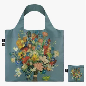 Loqi Tote Bag with Zip Pouch - VAN GOGH MUSEUM Blue Flower