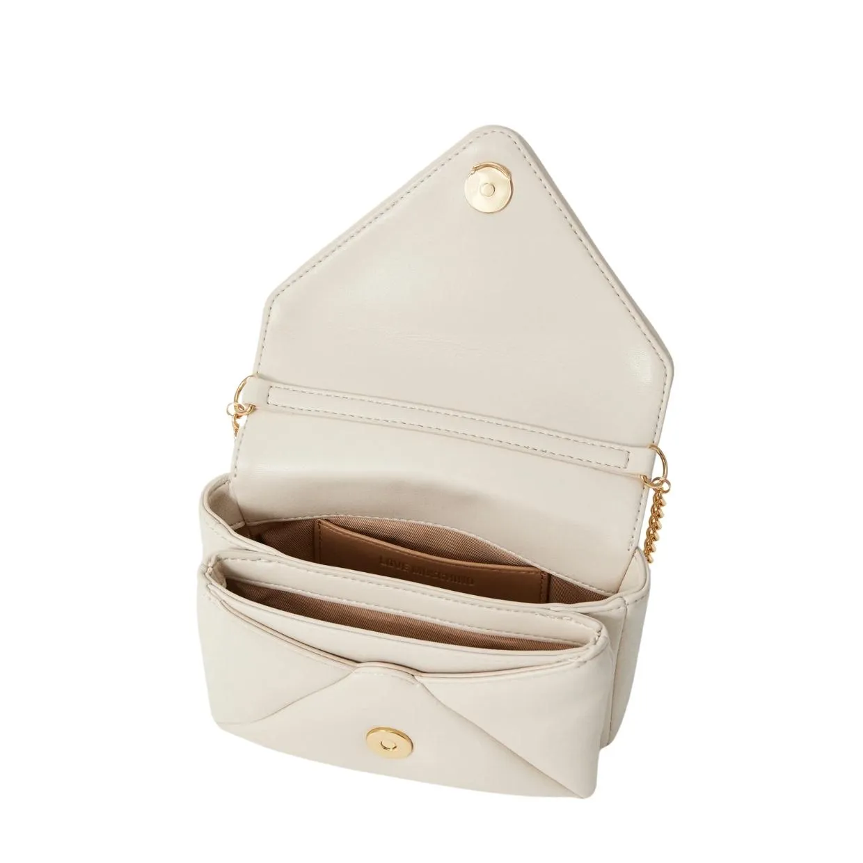 Love Moschino Logo Ivory Small Crossbody Bag