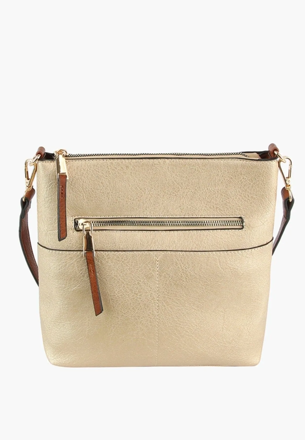 LQF038Z Elina Zipper Front Crossbody Bag