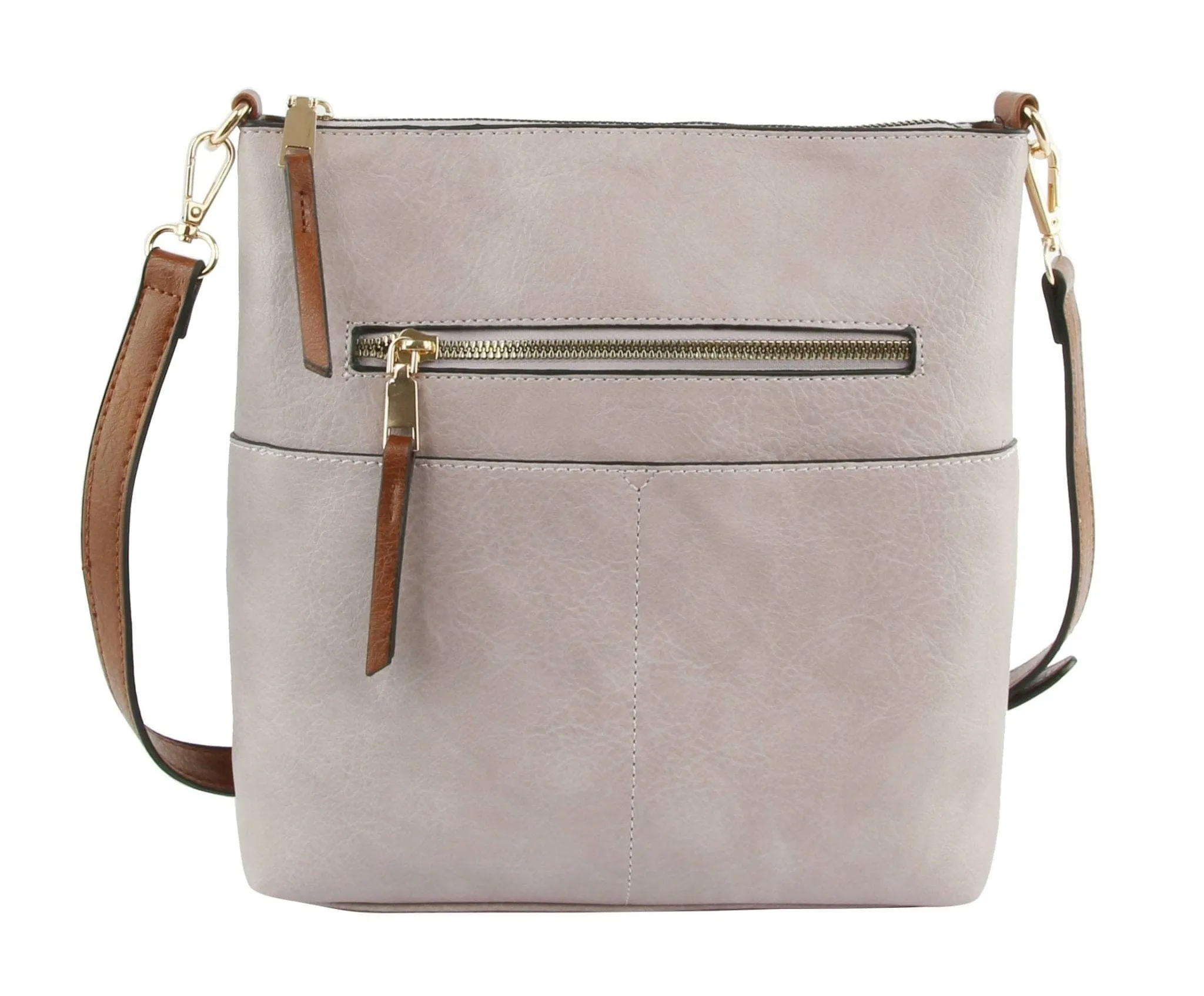 LQF038Z Elina Zipper Front Crossbody Bag