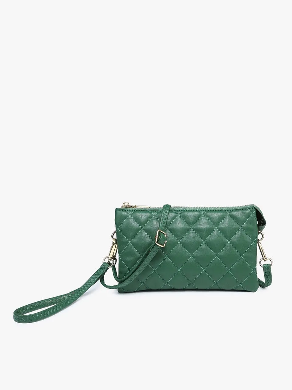 M013QLT Riley Quilted 3 Compartment Crossbody/Wristlet