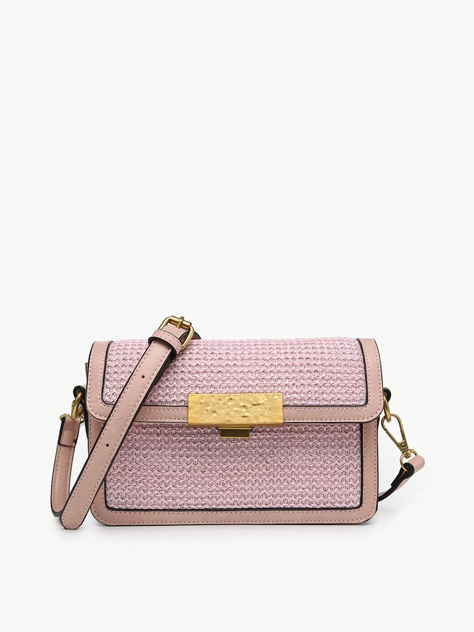 M2313ST Elizabeth Straw Crossbody w/ Lock