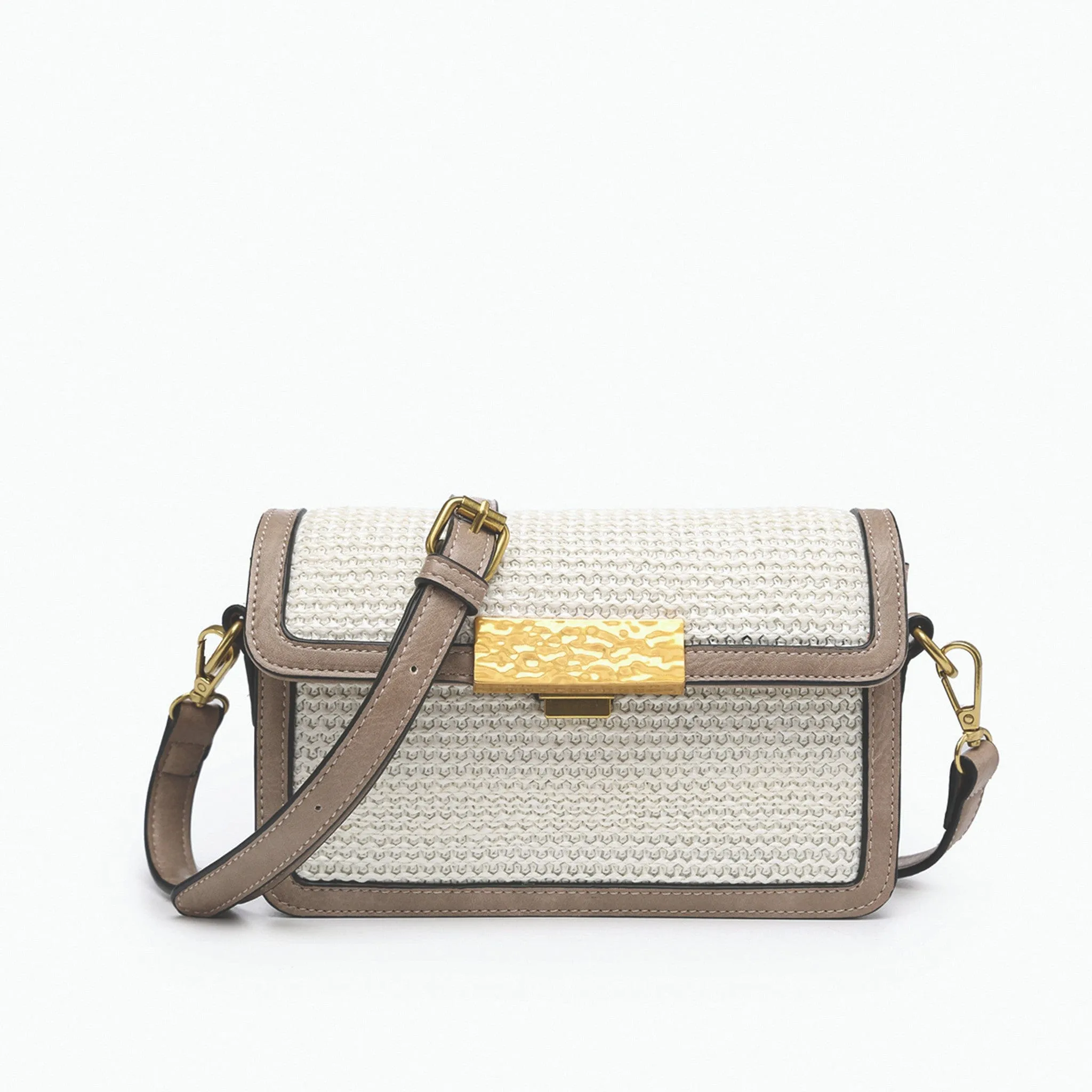 M2313ST Elizabeth Straw Crossbody w/ Lock