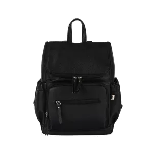 OiOi Vegan Leather Mini Signature Backpack - Black